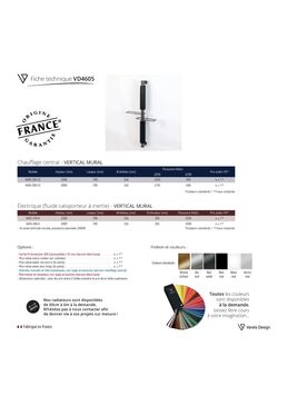 Radiateur sèche-serviettes à ailettes | VD4605 acier double tablette