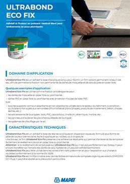 Produit de maintien pour LVT plombantes | ULTRABOND ECO FIX pour dalles et lames PVC amovibles
