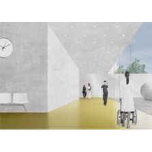 GRANITO - Revêtement de sol en caoutchouc lisse avec de très fins granules multicolores incorporés.