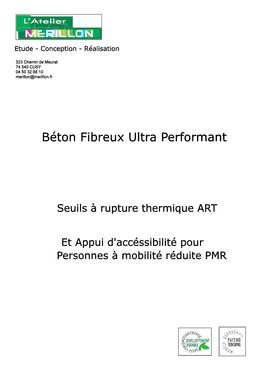 Appui de fenêtre extérieur isolant préfabriqué en BFUP | ART