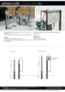 Appui-vélo en acier thermolaqué | Zéo