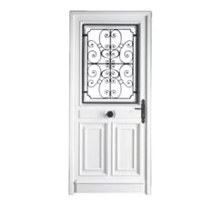 Porte d'entrée Mansart PVC grille sur mesure | LAPEYRE SERVICES