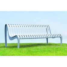 Banc à lattes métalliques ondulés | Steel Paseo Banc