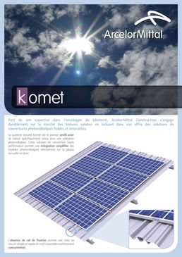 Support d'intégration pour panneau photovoltaïque | Komet