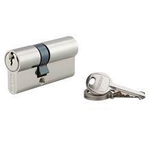 Cylindre à clé crantée 25 x 40 mm nickelé 3 clés