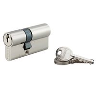 Cylindre à clé crantée 25 x 40 mm nickelé 3 clés