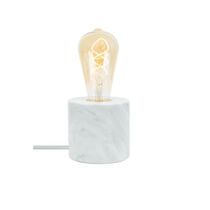 Socle de lampe effet marbre blanc | Paros E27 Blanc