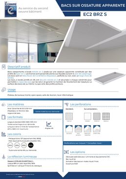 Bacs ossature apparente | EC2 BRZ S 