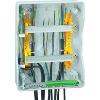 Coffrets de deux à quatre rangées avec rails ajustables | Coffrets étanches Plexo 3