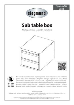 Sub Table Box 16 | RÉF 2-161990.2