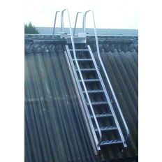 Double escalier à angle variable pour passage de shed | Sécuritoit Passage de shed