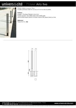 Potelets en acier thermolaqué | Arlo