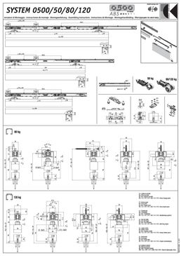 Kit coulissant pour porte en applique avec ou sans freinage ABS | Kit coulissant en applique 0500