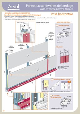 Panneaux isolants nervurés pour bardage | Hainaut Liss 2010 B / HB