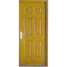 Porte d'entrée en fibres de verre à panneaux moulurés | Malaga