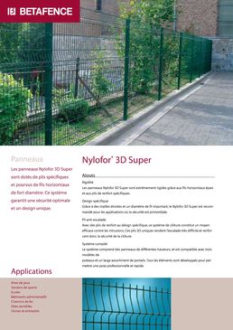 Clôture grillagée tridimensionnelle | Nylofor 3D Super