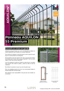 Clôture rigide en acier pour la protection de différents sites | Aquilon 55 Premium
