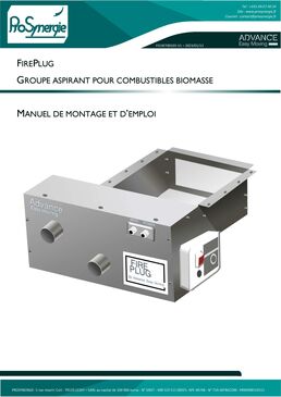 Kits FirePlug pour transfert de pellet, captage du combustible en pointe basse de silo (cassette à dôme), moteur 1,35 kW, boitier de commande, doseur, conduits Ø50 mm | SITE012251 