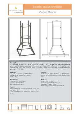 Corset de protection d’arbre | Corset Graph en acier pour grilles d’arbre