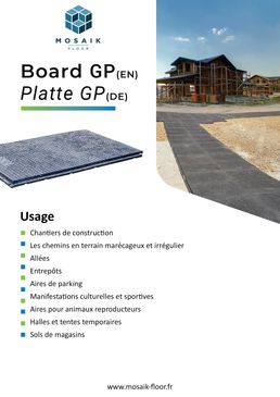Protection temporaire chantier : plaques clipsables | MOSAIK BOARD GP 
