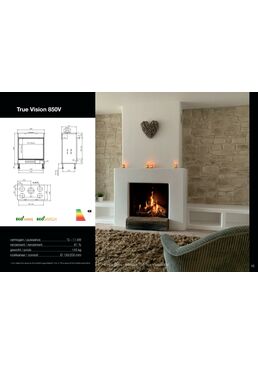 Cheminée gaz verticale à encastrer | True Vision 850V MDesign