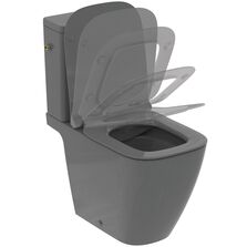 Pack Wc sur pied i.life B  en céramique gris brillant sans bride RimLS+ 