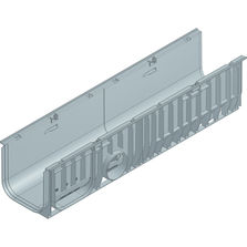 Caniveau en PE-PP de 20 cm de largeur intérieure | Recyfix Standard 200