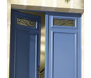 Porte bois de grande hauteur avec imposte vitré | Majorelle