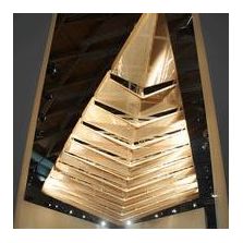 Toile laiton tendue pour aménagement décoratif | SILK WAVE 150 LAITON 