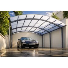 Carport aluminium sur-mesure | Ovalux – Abri voiture extérieur en structure aluminium et toiture polycarbonate