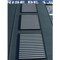Ouvrant de façade à lames en verre, polycarbonate ou aluminium | Arcafaçade