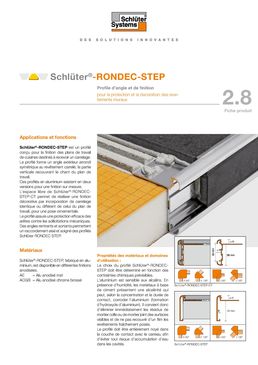 Profilé de bordure forme arrondie | Schlüter-RONDEC-STEP/-STEP-CT