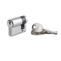 Cylindre à clé crantée Demi eco 30 x 10 mm nickelé