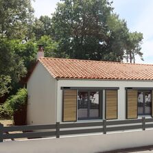 Volet coulissant solaire en alu & bois avec motorisation solaire | ARTÉMIS 