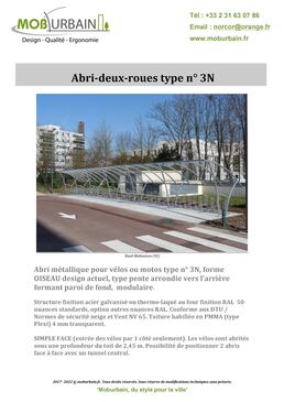 Abri-deux-roues moderne type 3N