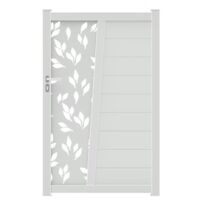 Portillon aluminium décor feuille sur-mesure| Pise