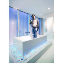 Baignoire à débordement et éclairage dynamique coloré | Baignoire Starck