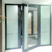 Porte de hall en acier à rupture de pont thermique | Porte Rhéa Confort