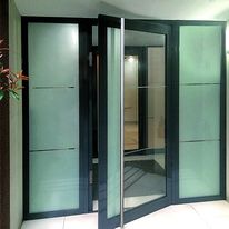 Porte de hall en acier à rupture de pont thermique | Porte Rhéa Confort