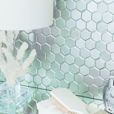 Carrelage nid d'abeille à effet métal brossé | Forest Silver