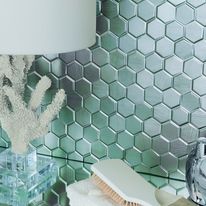 Carrelage nid d'abeille à effet métal brossé | Forest Silver