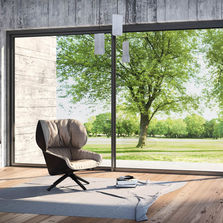 Coulissant en aluminium à rupture de pont thermique de 75 mm d'épaisseur de noyau thermique   | ClairéA 75