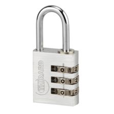 Cadenas à clé TYPE 1 aluminium code 30 mm gris
