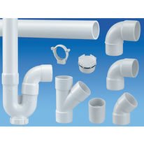 Tube et raccords d'évacuation en PVC blanc | Gamme Blanche