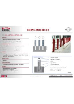 Bornes anti-bélier résistantes et dissuasives | BOA 168