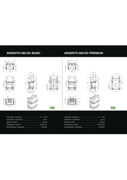 Foyer fermé bois double-coin à vitre escamotable | Argento 660DC 
