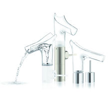 Mitigeur de lavabo à bec pivotant transparent | Axor Starck V