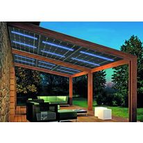 Panneau PV bi-verre à éclairage autonome par leds intégrées | Glaswing