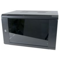 Coffret DEXLAN mural fixe 19 pouces 6U profondeur 600 mm (noir) | Réf. 755099