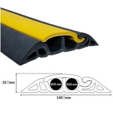 Passages de câbles avec capot 2 gorges 20 mm sans charnière | WATTELEZ